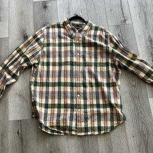 Todd Snyder Green Madras Long sleeve button down shirt